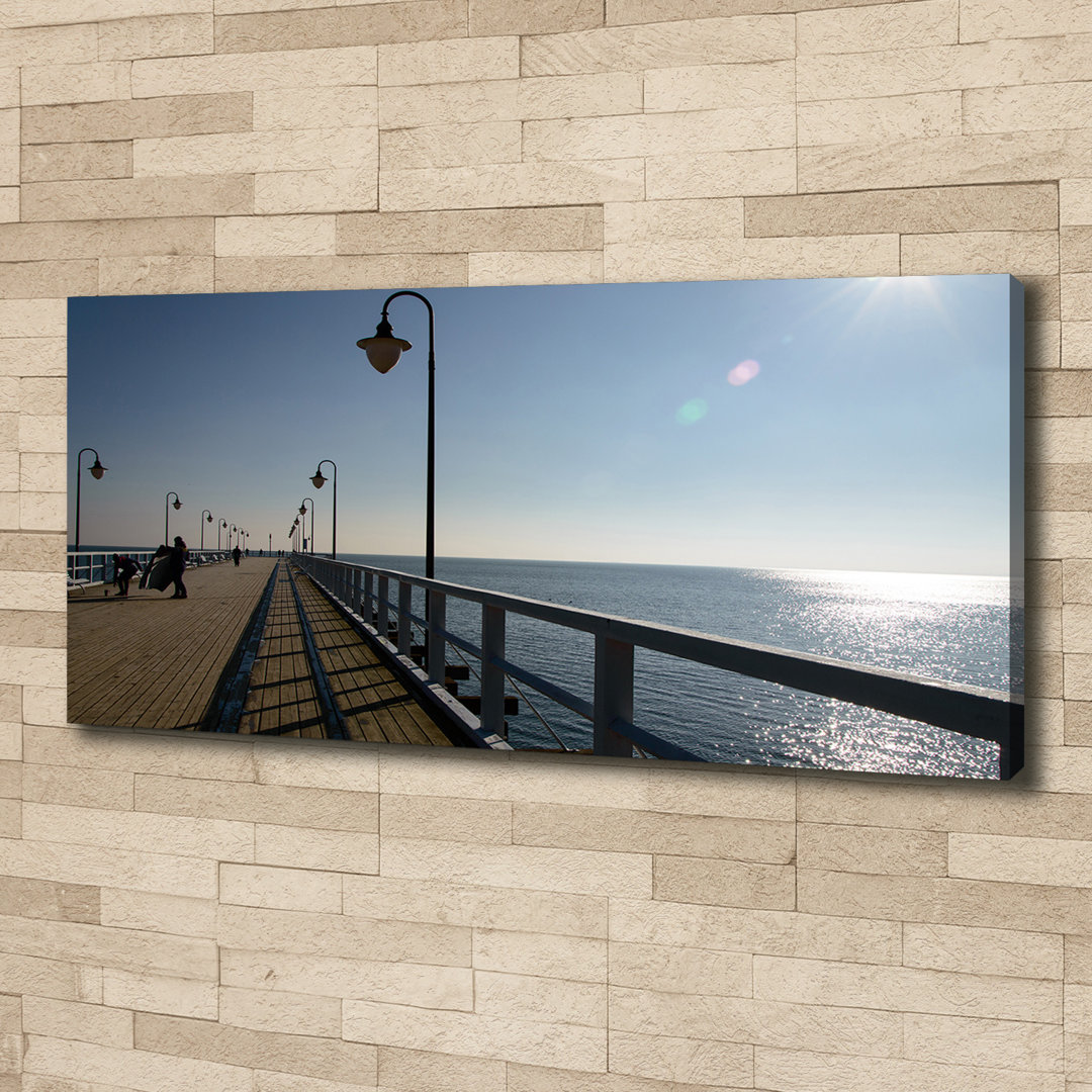 Pier in Gdynia - Kunstdrucke auf Leinwand - Wrapped Canvas