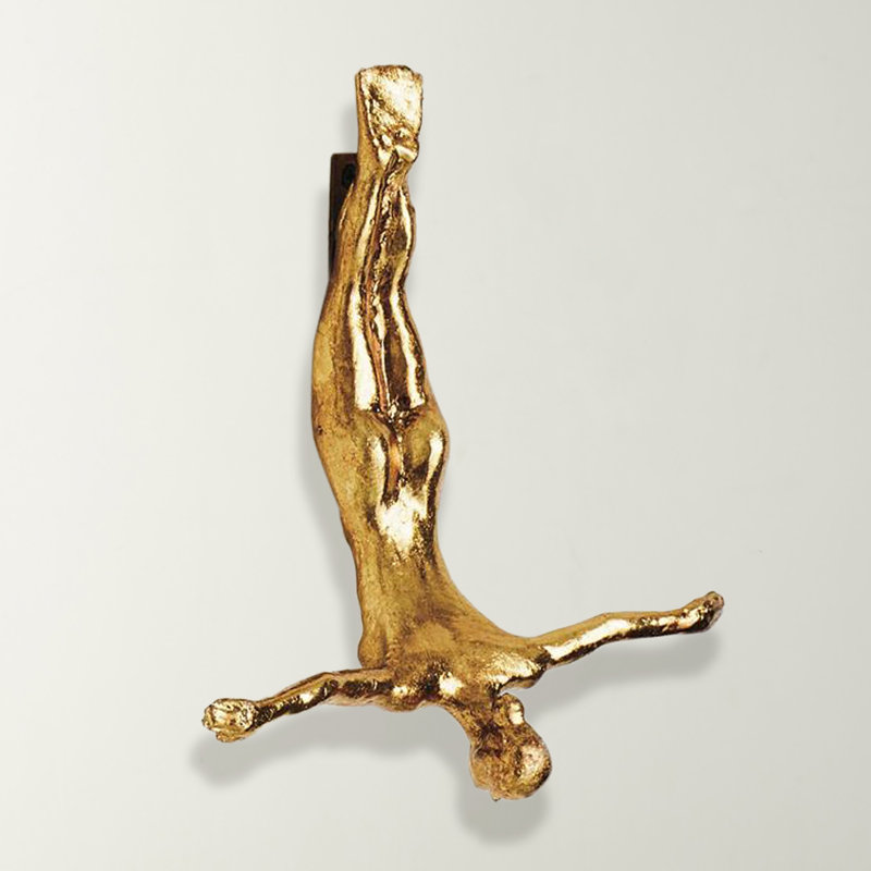 Wall Diver-Female, Thai Gold Leaf 
