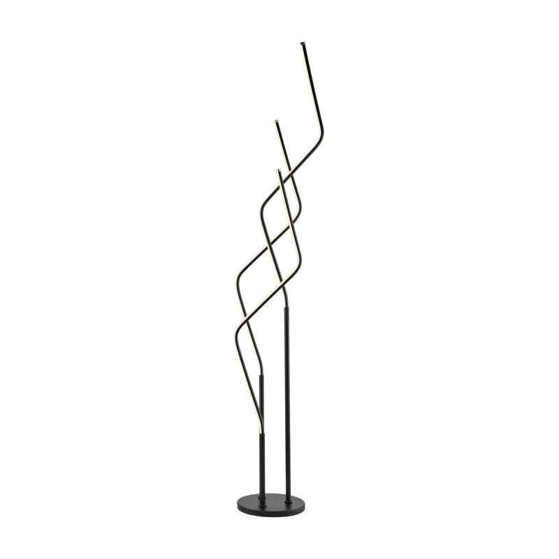 Lampe sur pied DEL traditionnelle 68,5 po Camariyah, Noir