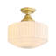 Suspension lumineuse Ashly 1 - Style école, en verre, pour îlot de cuisine, à intensité variable.