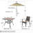 Leonard 4 - Person Patio Dining Set with Square Table , Cushions Included-128486085