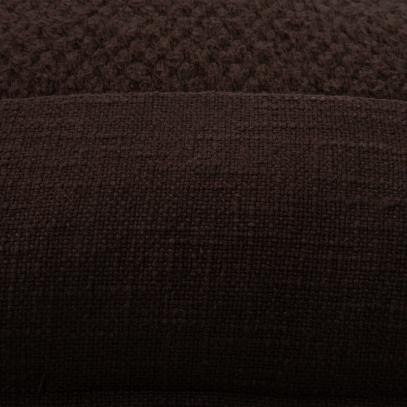 Coussin en coton Colombe, Brun foncé