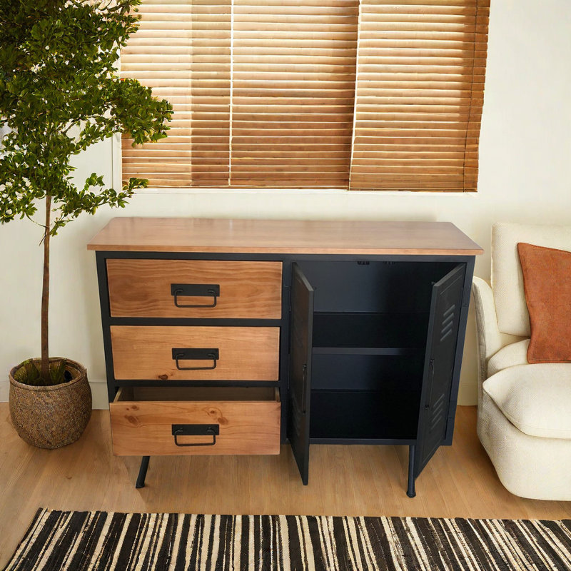 Buffet Industrial Chic, H 35,43 po x l 62,99 po x P 15,74 po