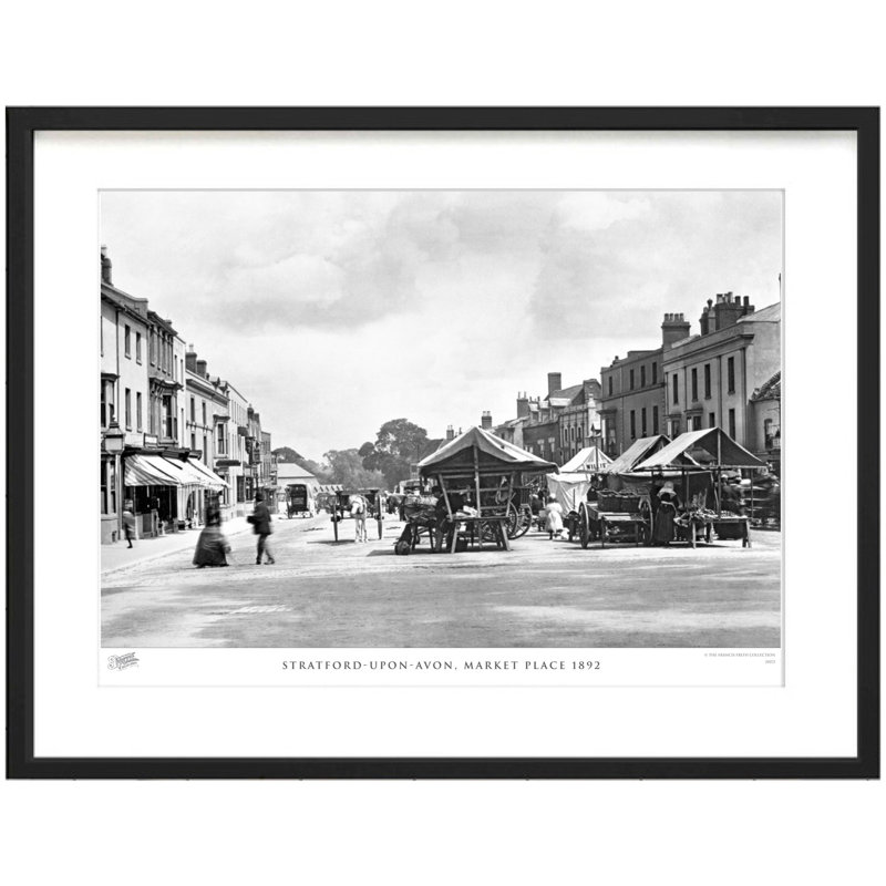 Stratford-upon-Avon, Market Place 1892 by Francis Frith - Single Picture Frame Print, 28cm H x 36cm W x 2.3cm D