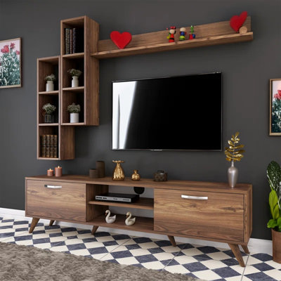 Four-Piece TV Stand Entertainment Center For TVs Up To 78