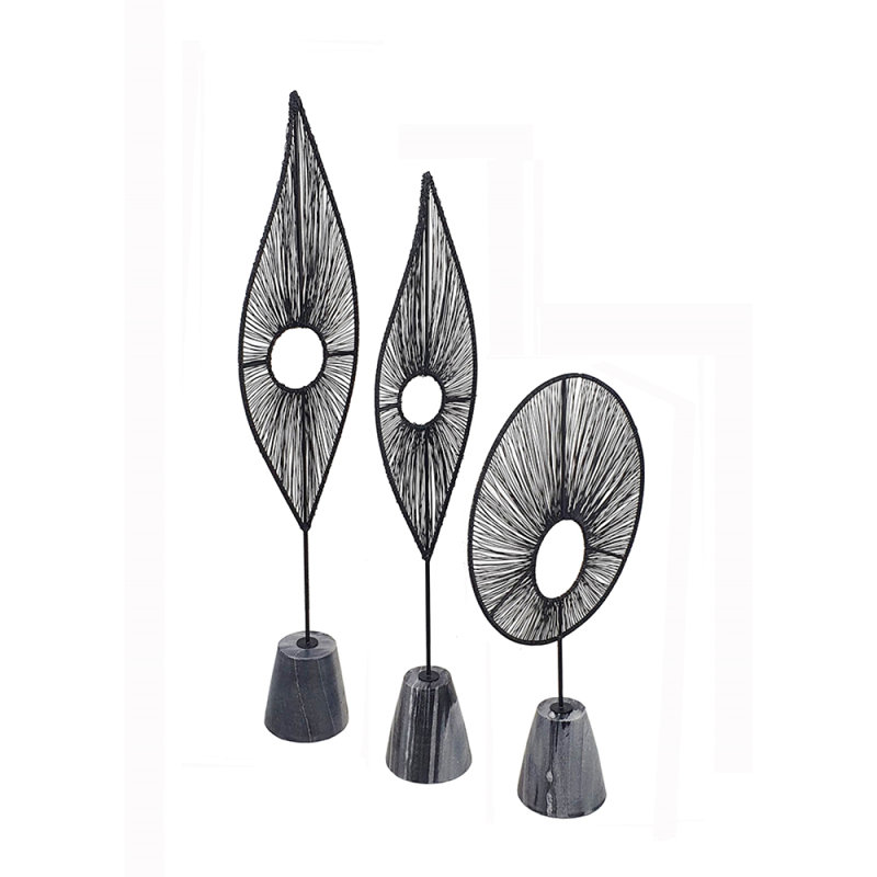 S/3 Truman Decorative Leaf Statuaries
