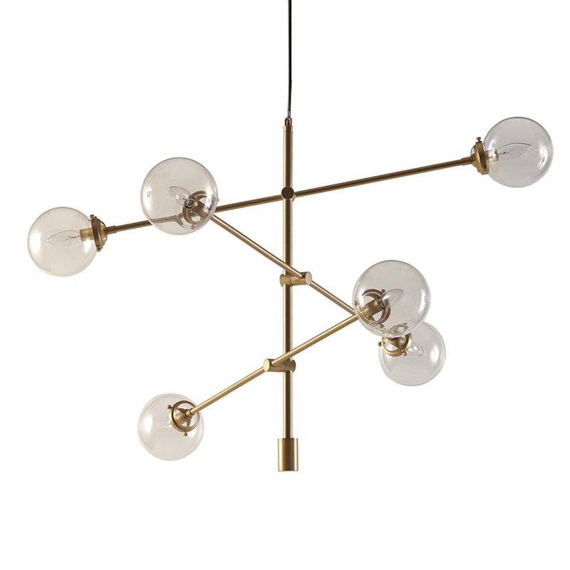 Lustre en métal 6 lumières Cyrus
