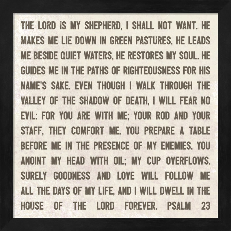 «The Lord Is My Shepherd» par Lauren Rader, art mural encadré