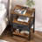 Night Stand With Charging Station, LED Nightstand For Bedroom, Bedside Tables With Adjustable Fabric Drawer, 3-Tier End Table Living Room, Small Side Table With Storage, -2093940983