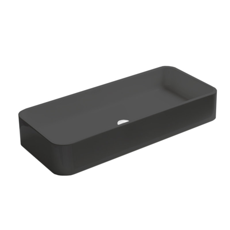 Cosa 39.4'' L Bathroom Sink, Matte Black