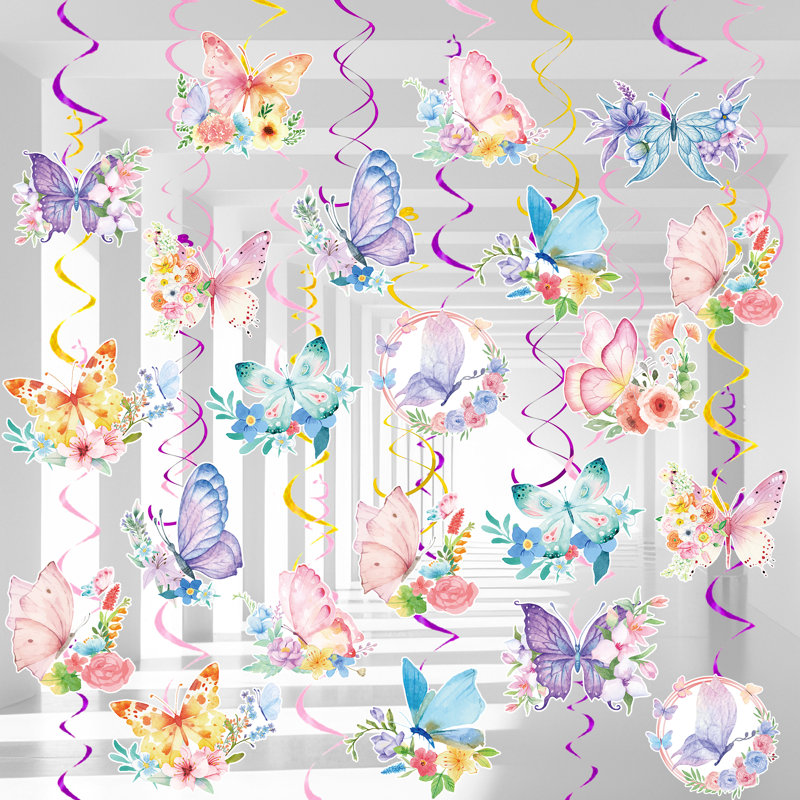 Tourbillons de papillons suspendus - 54 pièces