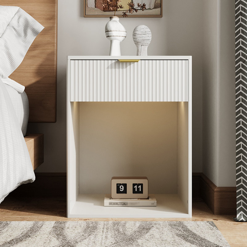 45cm W Manufactured Wood Bedside Table