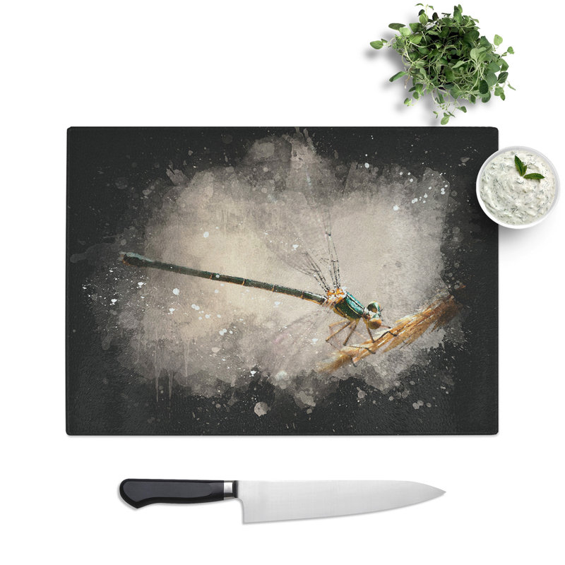 Dragonfly Vol.4 Paint Splash Chopping Board, 0.4cm H x 20cm W x 28.5cm L