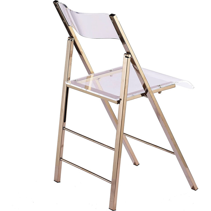 Chaise pliante empilable en plastique Kiyaan, Noir