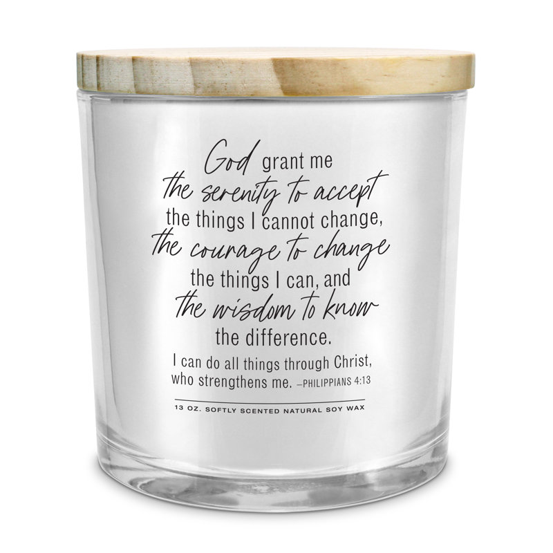 Soy Candle Serenity Prayer 13Oz