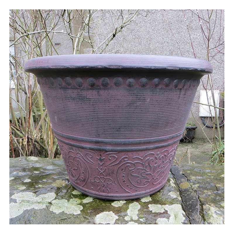 Sagamore Planter, Black/Maroon