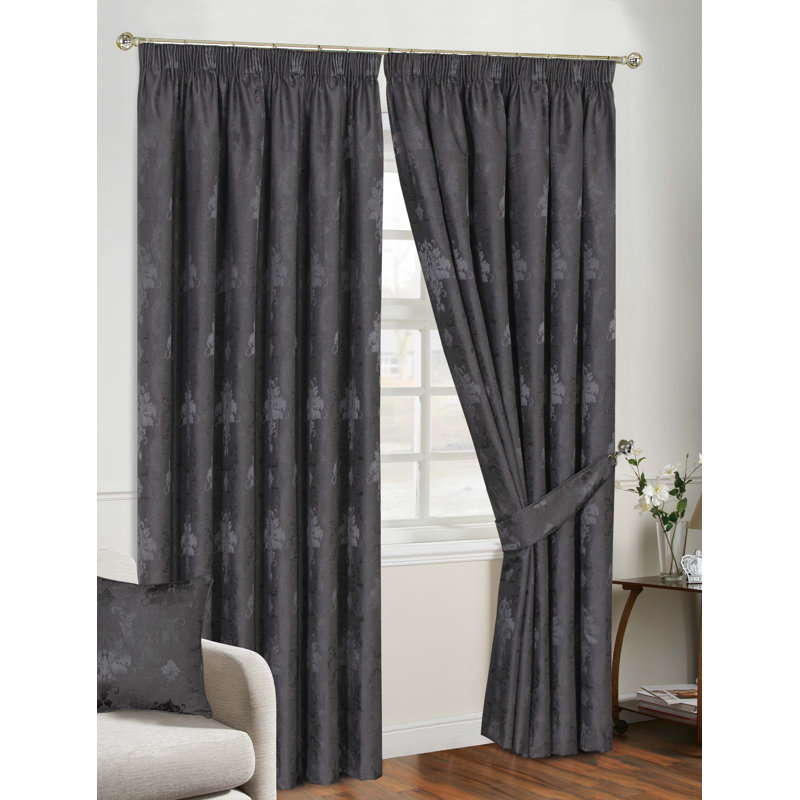 Bonita Room Darkening Pair, 117 W x 183 D cm, Grey