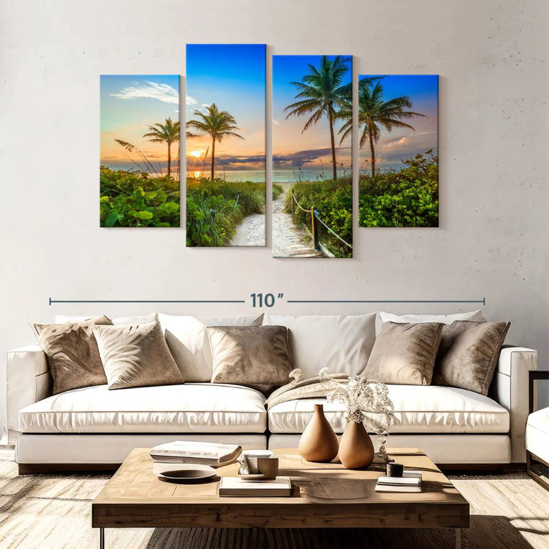 Nicci, Floride, plage, lever de soleil, été, H 54 po x l 84 po