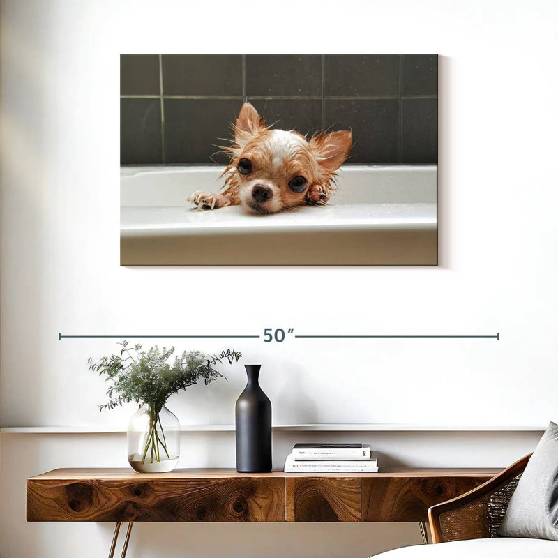 Brampt Chihuahua Bathing, 24" H x 36" W
