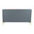 Coastal Modern Acrylic Wood Console Cabinet Gray with Gold Accents - 78" x 16" x 39"