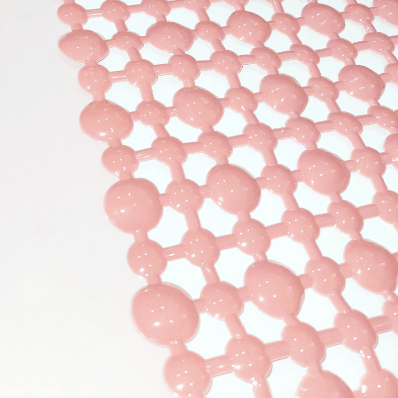 Tapis de douche en plastique Castaldo, Rose