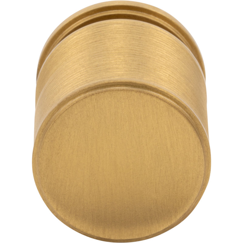 Vibe 1" Diameter Cylindrical Knob, Satin Brass