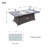 Arayeli Rectangle Aluminum Liquid Propane Smokeless Fire Pit Table-1105408789