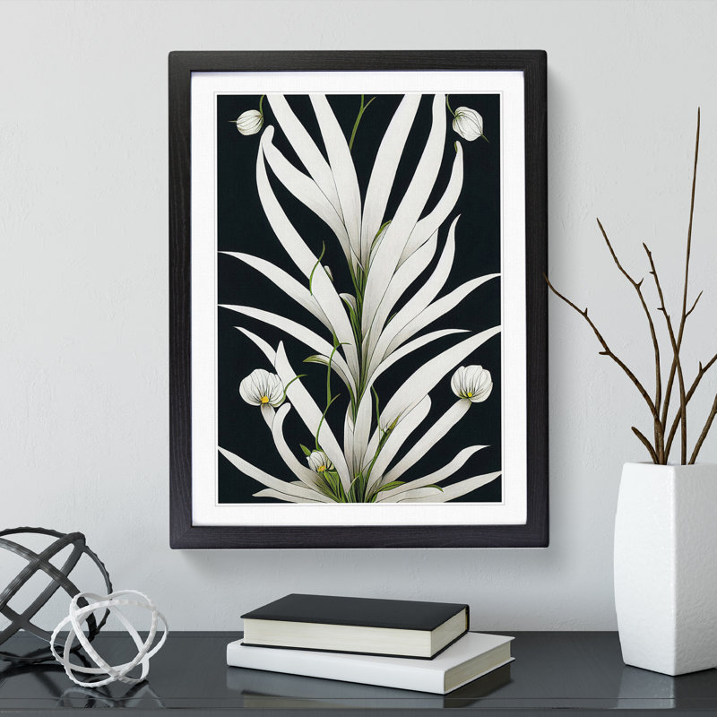 The Unbeatable Flowers - Framed Print, 34cm H x 25cm W x 2cm D, Black