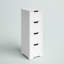 Humphery 11.8'' W x 32.5'' H x 11.8'' D 4-Drawer Free-standing Bathroom Cabinet, White-1714434286