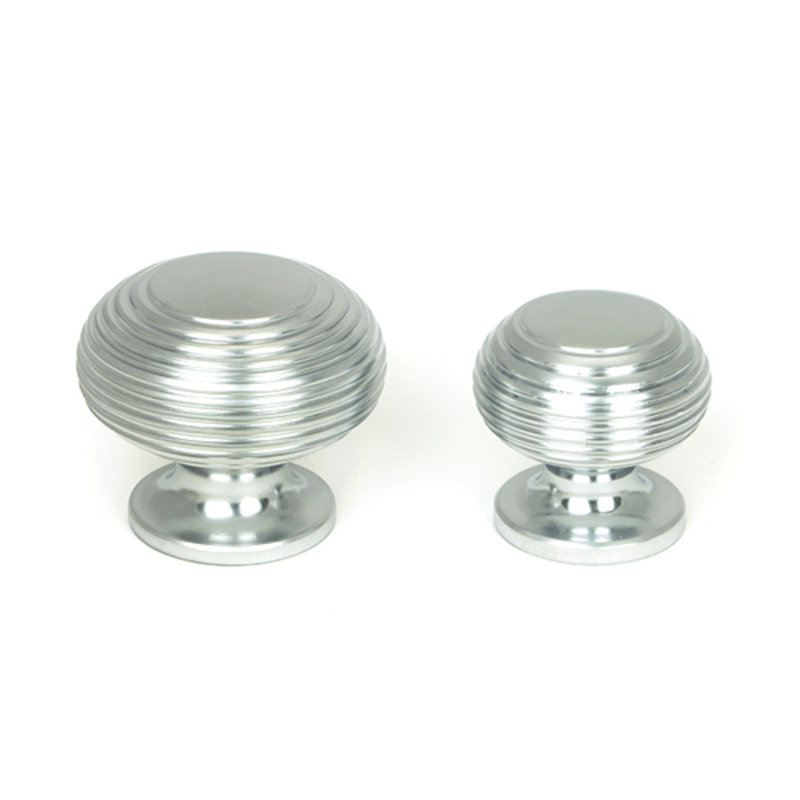 Round Knob, Satin Chrome, 4 cm