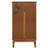 Classic Oak Curio Cabinet With Tempered Glass Doors And Adjustable Shelving 3 Tier In Mirrored Back Space-1380932636-1380932639