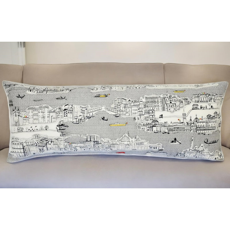 Coussin lombaire blanc Venice, Crème