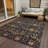 Machine Washable Indoor/Outdoor Cicel ACN1132 Black Rug-100209664