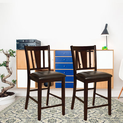 Chaise parsons en cuir Carlton Hermina