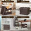 Repose-pieds avec repose-pieds et banc de rangement pliable en cuir avec siège rembourré en mousse plus épaisse. Repose-pieds sous le bureau pour la chambre à coucher du salon