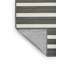  Tapis lavable rayé gris perle et blanc-128718241
