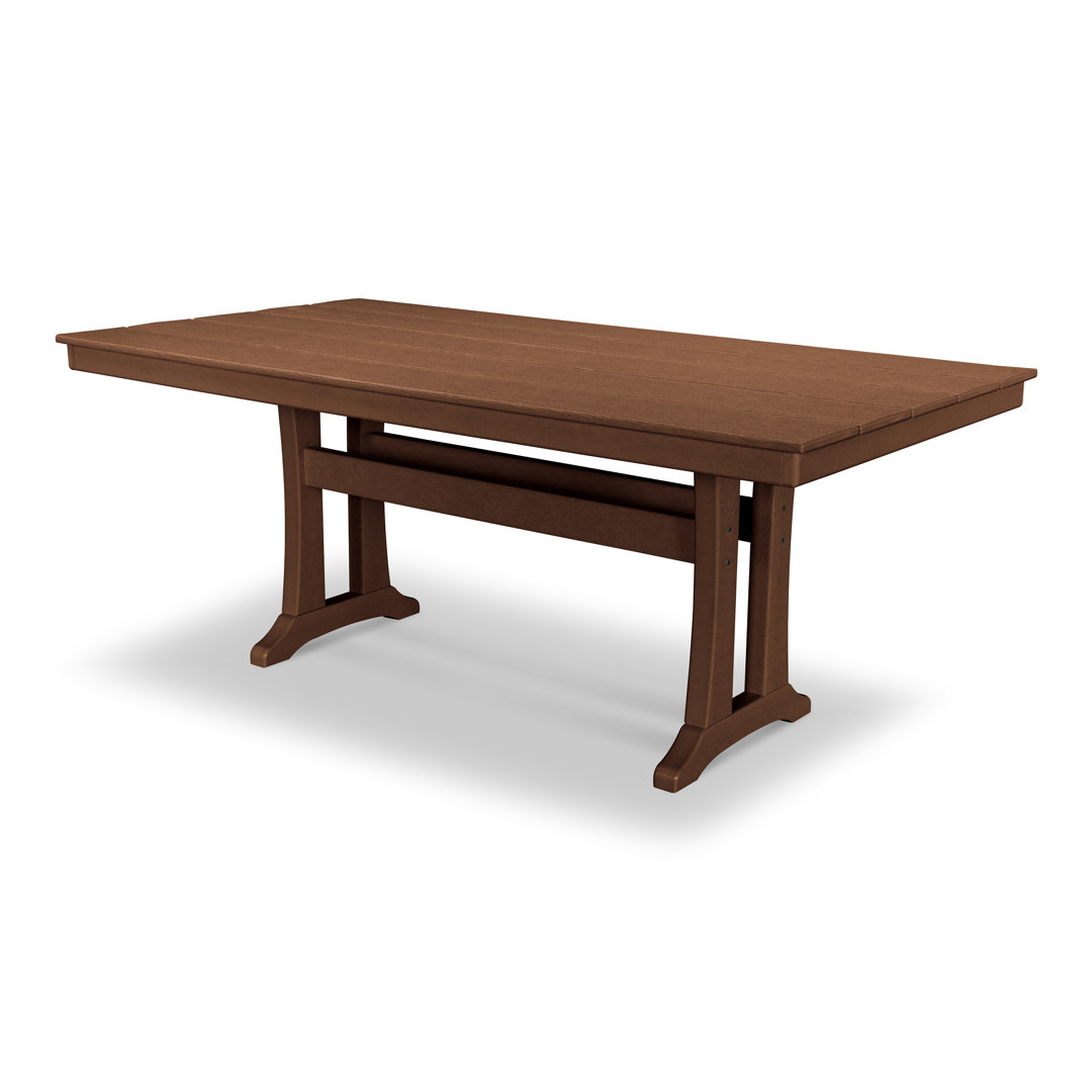 Farmhouse Trestle 37.75" x 72.25" Dining Table POLYWOOD® 