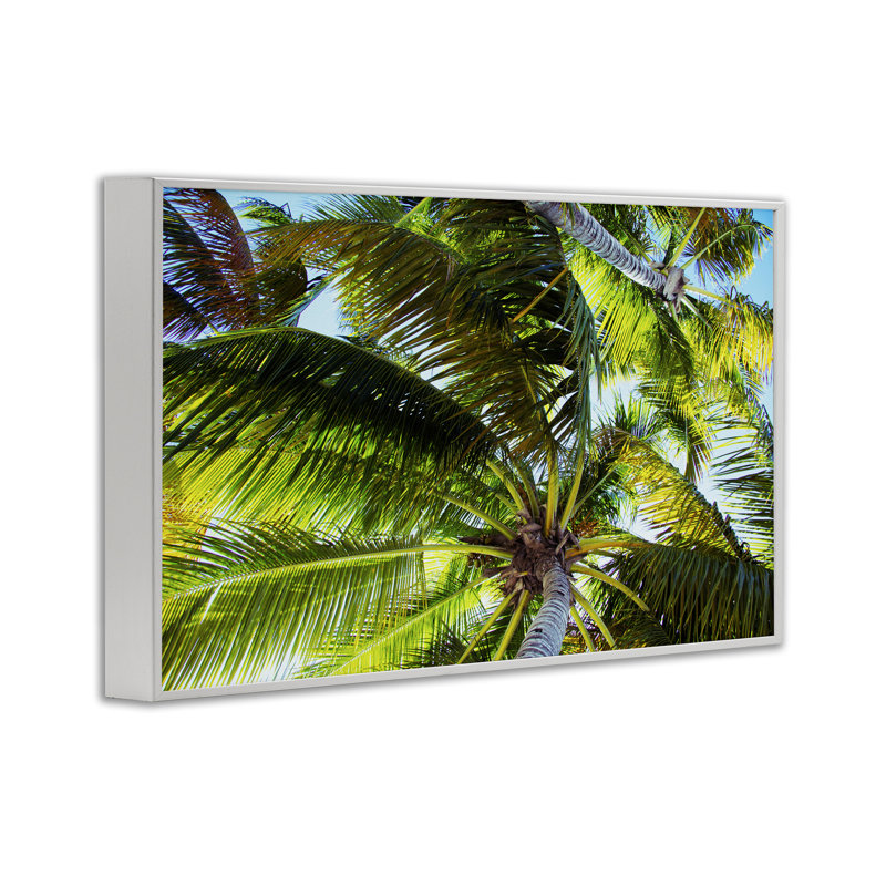«Giclee Art» par Emily Navas, Giclée encadrée blanc bord de mer, H 20 po x l 30 po
