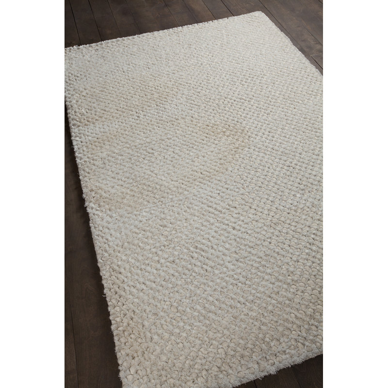 Strata White Area Rug, Rectangle 5' x 7'6", White