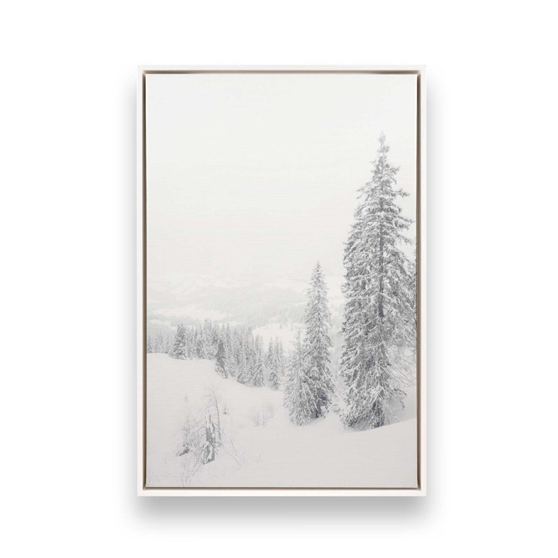 «Winter's Embrace», reproduction sur toile, H 30,75 po x l 20,75 po x P 1,75 po, Cadre flottant blanc opaque