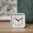 Analogue Quartz Movement / Crystal Alarm Tabletop Clock in White