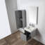 Meuble-lavabo flottant avec lavabo et armoire latérale 20 po Loften-87851277
