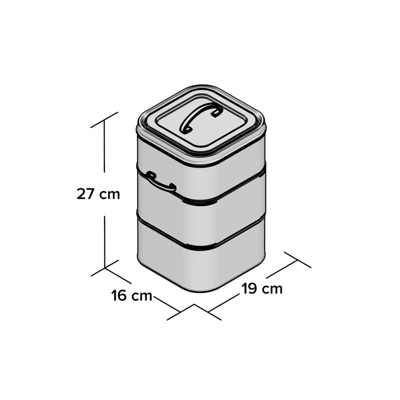 Living Nostalgia French Laundry Powder Storage Tin, Cream