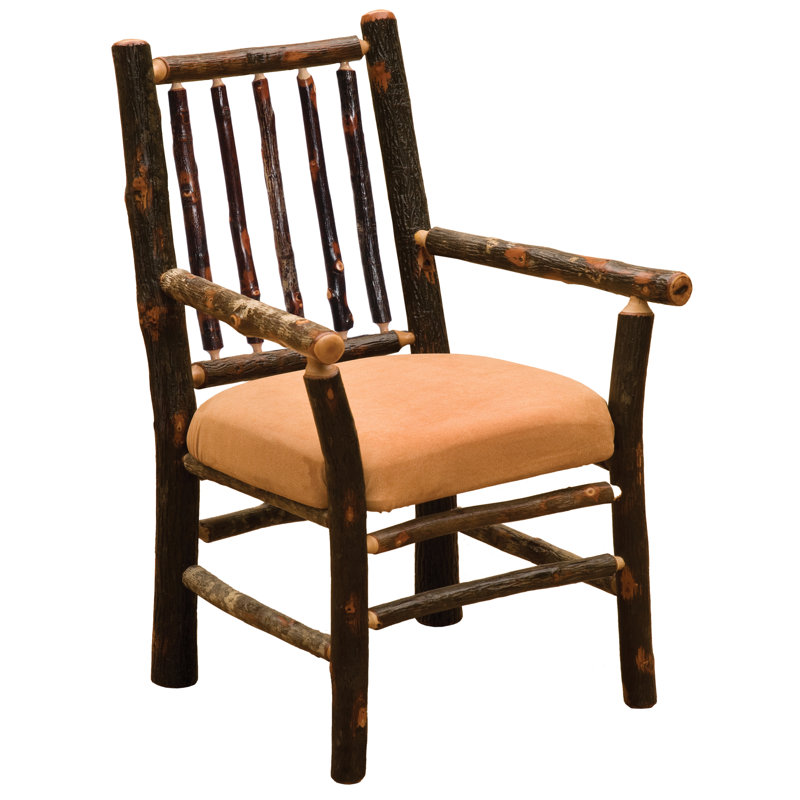 Fauteuil à dossier tapissier Fireside Lodge Hickory - tissu standard, Polyester brun diligence