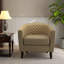 Faux Leather Barrel Chair-1784215073