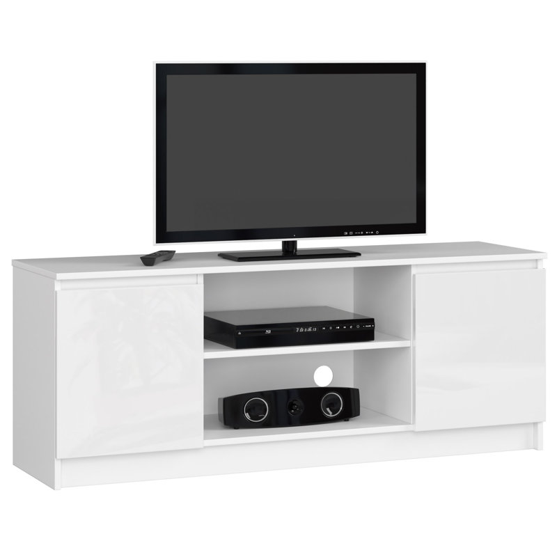 Eldena Unfinished Entertainment Centre for TVs up to 55", White/White Gloss