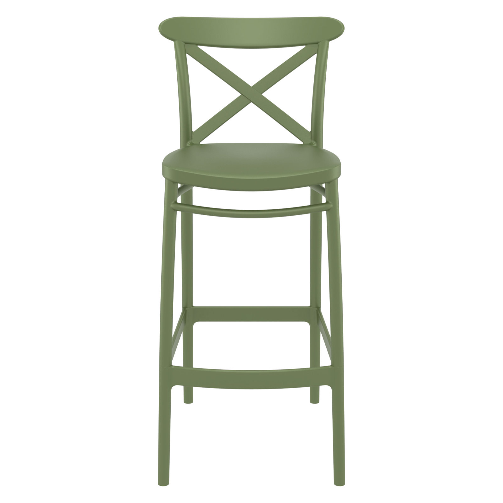 Bijou Outdoor Bar Stool, Olive Green, Bar Stool (29.5" Seat Height)