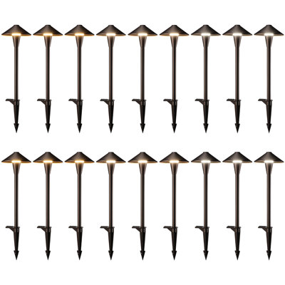 5CCT Low Voltage LED Landscape Lighting, 12-24V AC/DC, Aluminum LED Pathway Lights, Oil Rubbed Bronze