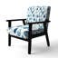 Chaise avec accoudoirs bleu Paisley-808787447