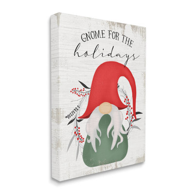 «Gnome for the Holidays Winter Garden Pun» par Daphne Polselli - impression d'art graphique